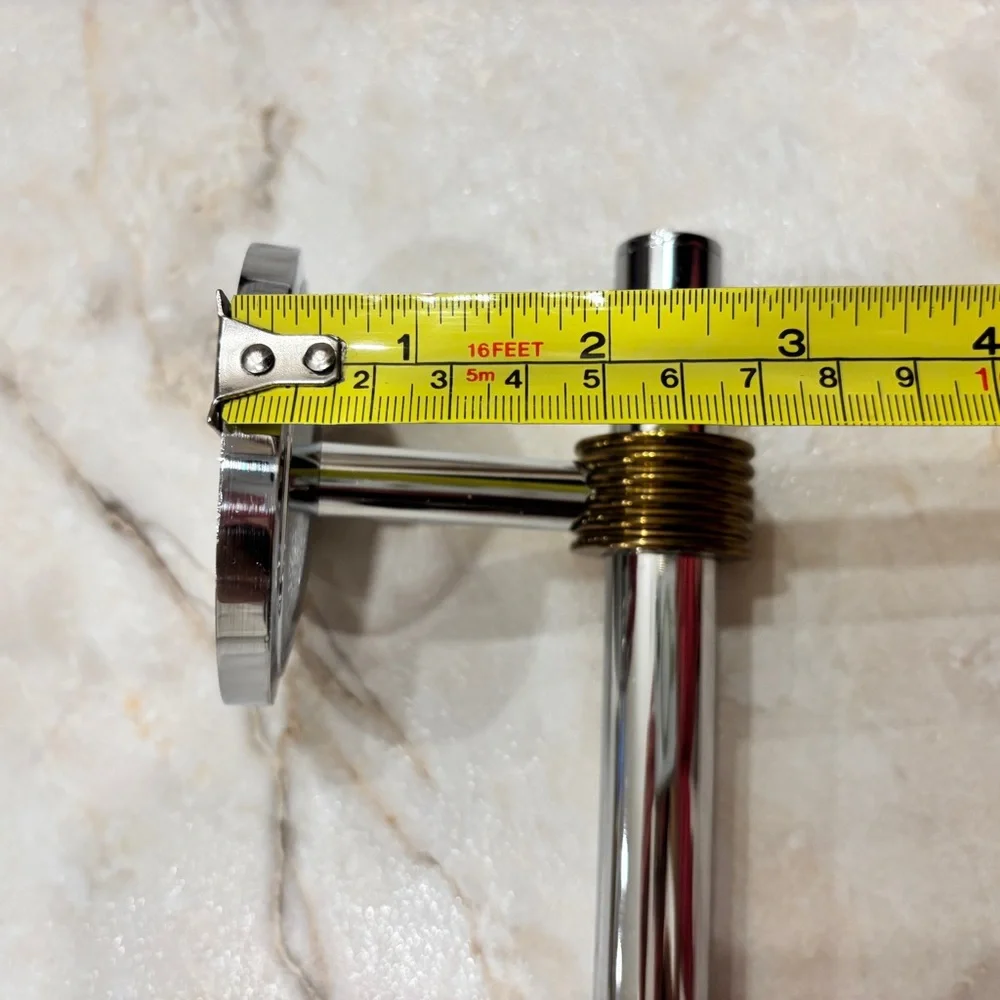 Gatco Design 24” Chrome Wall-Mount Towel Bar Silver w/ Gold Accent